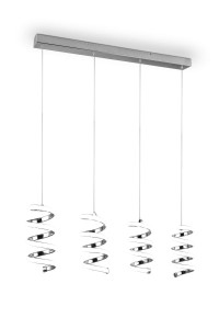 LAOLA lampa wisząca nad stół LED 4x8W 4000K chromowane spiralki  DIM