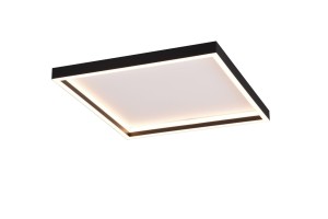 ROTONDA plafon LED 20W kwadratowy czarny 35cm rozproszenie światła od wewnątrz