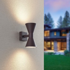 ARDAS 212560224 lampa elewacyjna stożki góra/dół 2xGU10 IP44 rdzawy