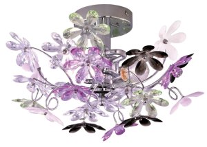 FLOWER R20012017 sufitowa lampa z akrylowymi kwiatkami 2xE14