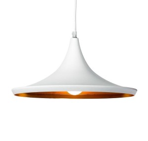 FOGGI 12C lampa wisząca loft biała klosz płaski E27