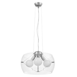 GLOBO D40 lampa wisząca nowoczesna z przezroczystym kloszem fi 40cm 3xE27