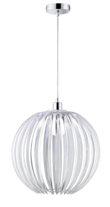 ZUCCA 304100100 lampa wisząca kulista z akrylowych żeberek przeźroczystych 1xE27