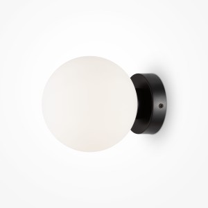 BASIC FORM kinkiet czarny klosz biała kula fi 15cm E14