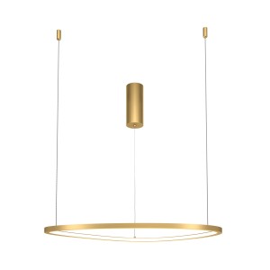 GLINT lampa wisząca LED 24W fi 48cm asymetryczna mosiądz