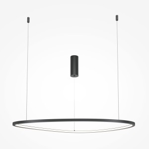 GLINT lampa wisząca LED 36W fi 63cm asymetryczna czarna