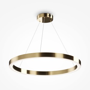 SATURNO obręcz LED 60W fi 80cm lampa wisząca mosiądz