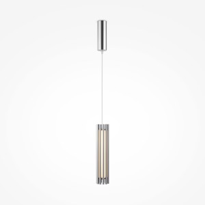 SONATA zwis z rurek chrom z mlecznym kloszem LED 12W 3000K
