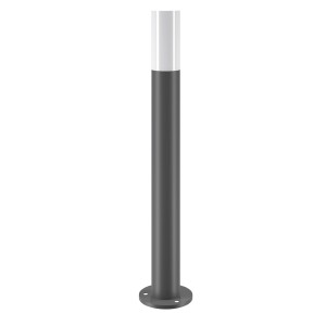 O418FL-01GR1WILLIS słupek zewnętrzny 80cm tuba grafitowa z mlecznym kloszem 1xE27 IP54