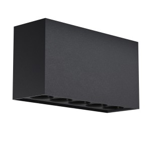 ARES LED 10W 3000K IP54 oprawa sufitowa czarna hermetyczna