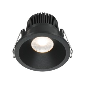 ZOOM LED 6W 3000K  IP65 oprawa czarna hermetyczna podtynkowa 