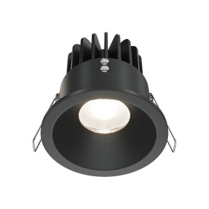 ZOOM LED 12W 4000K  IP65 oprawa czarna hermetyczna podtynkowa 
