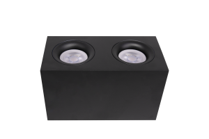 SLIM oprawa natynkowa czarna stała 2xGU10 bez regulacji