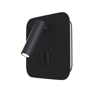 IOS 176 kinkiet LED 10W czarny puszka kwadratowa światło do czytania i podświetlenie nocne