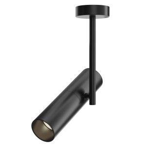 ELTI lampa sufitowa krótka czarna 1xGU10 regulowana