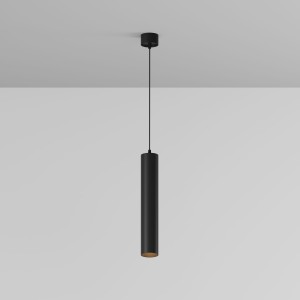 FOCUS LED 12W 3000K lampa wisząca tuba czarna