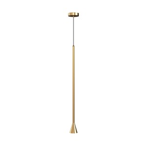 ARROW lampa wisząca długi złoty lejek 1xGU10