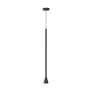 ARROW lampa wisząca długi czarny lejek 1xGU10
