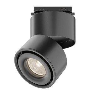 UNITY Yin TR084-1-15W3K-D-B czarna tuba łamana LED 15W 3000K 24 st DIM do szyny 1-fazowej możliwość ściemniania