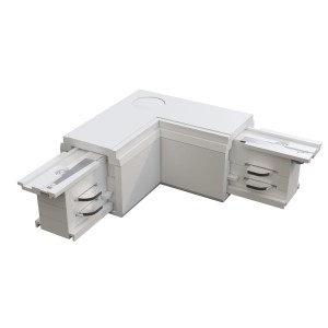 TRINITY łącznik L 90 st lewy biały do szyny 3-fazowej natynkowej