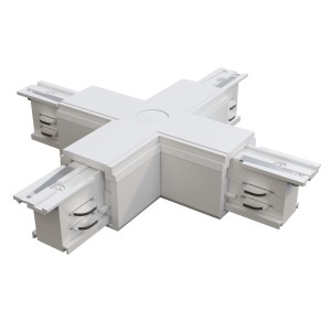 TRINITY łącznik X krzyżowy biały do szyny 3-fazowej natynkowej