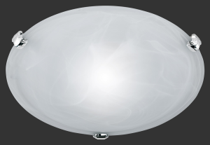 ADRIAN 6105011-01 szklany alabastrowy plafon fi 30cm 1xE27 uchwyty chrom